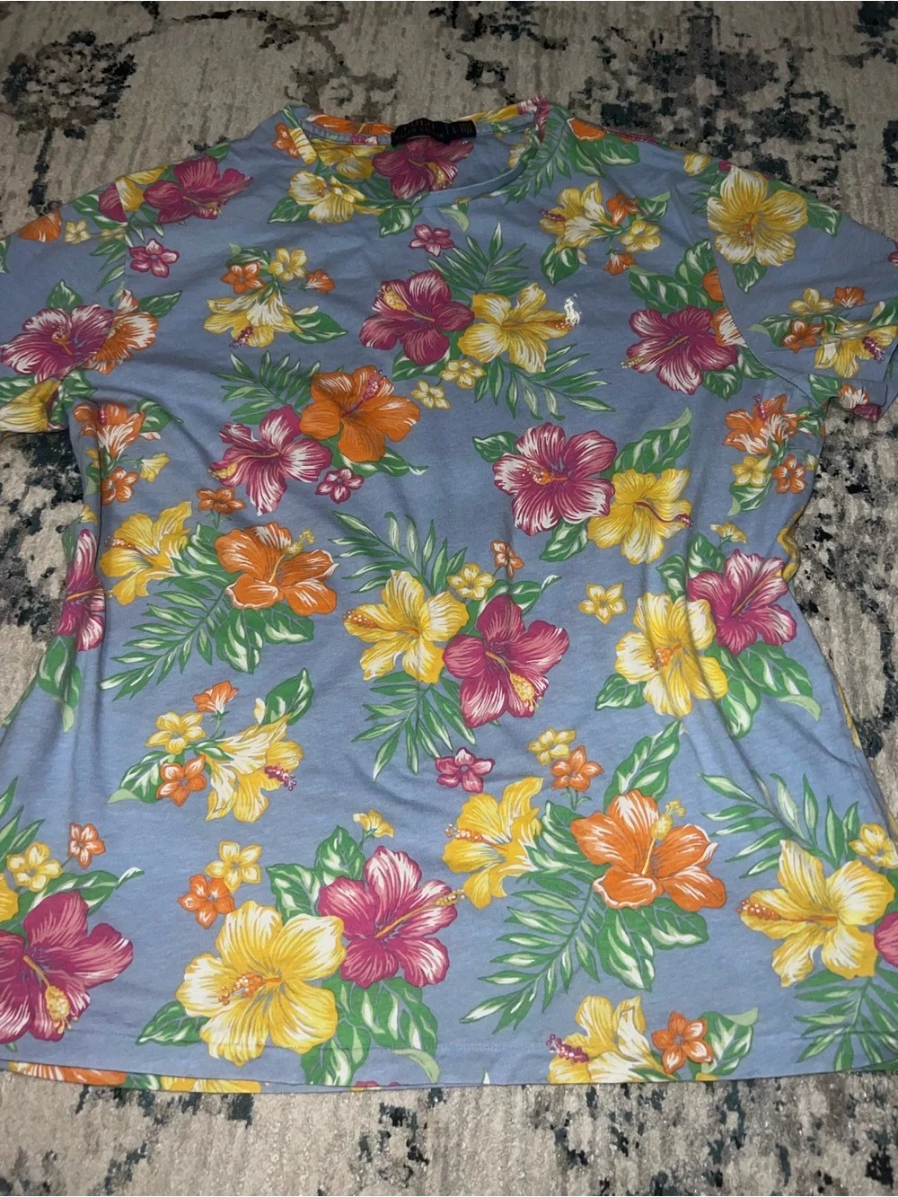 Polo Ralph Lauren Hawaiian Floral Print Cotton Crewneck